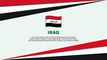 Irak vlag abstract achtergrond ontwerp sjabloon. Irak onafhankelijkheid dag banier tekenfilm vector illustratie. Irak ontwerp