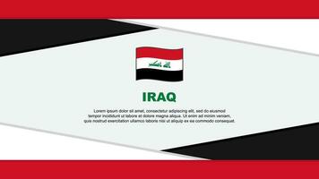 Irak vlag abstract achtergrond ontwerp sjabloon. Irak onafhankelijkheid dag banier tekenfilm vector illustratie. Irak vector