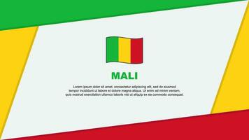 Mali vlag abstract achtergrond ontwerp sjabloon. Mali onafhankelijkheid dag banier tekenfilm vector illustratie. Mali banier