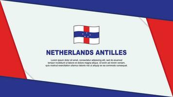 Nederland Antillen vlag abstract achtergrond ontwerp sjabloon. Nederland Antillen onafhankelijkheid dag banier tekenfilm vector illustratie. Nederland Antillen onafhankelijkheid dag