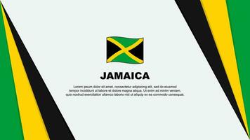 Jamaica vlag abstract achtergrond ontwerp sjabloon. Jamaica onafhankelijkheid dag banier tekenfilm vector illustratie. Jamaica vlag