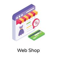 online webshop vector