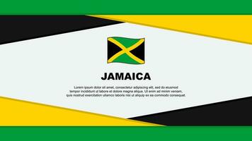 Jamaica vlag abstract achtergrond ontwerp sjabloon. Jamaica onafhankelijkheid dag banier tekenfilm vector illustratie. Jamaica vector
