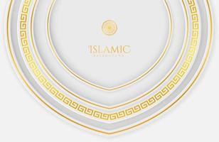 islamitische elegante witte en gouden luxe achtergrond vector