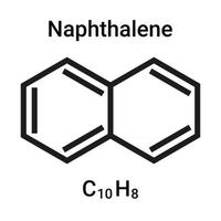 naftaleen vector chemisch schema, naam en formule