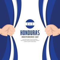 vlag van honduras. onafhankelijkheidsdag vieringen. sjabloon voor spandoek. vector