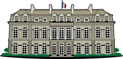 officieel residentie van de president van de Frans republiek ontwerp vector kunst