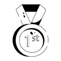 trendy positie medaille vector