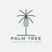 palm boom lijn kunst logo vector sjabloon illustratie ontwerp. datum boom logo