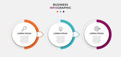 infographic zakelijke ontwerpsjabloon met pictogrammen en 3 opties of stappen vector