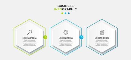 infographic zakelijke ontwerpsjabloon met pictogrammen en 3 opties of stappen vector