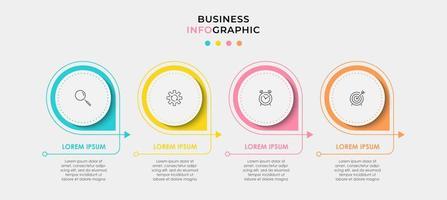 infographic ontwerpsjabloon vector met pictogrammen en 4 opties of stappen