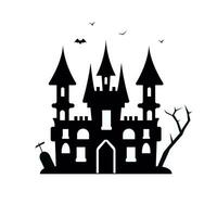 halloween kasteel icoon. verschrikking huis gebouw kasteel. geïsoleerd vector illustratie.