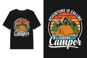 camper t overhemd ontwerpen, camping t-shirt ontwerp vector bestanden, camper buitenshuis avontuur motiverende typografie ontwerp