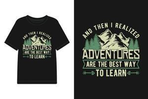 camper t overhemd ontwerpen, camping t-shirt ontwerp vector bestanden, camper buitenshuis avontuur motiverende typografie ontwerp