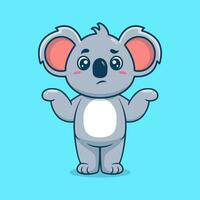 schattig koala verward tekenfilm vector icoon illustratie