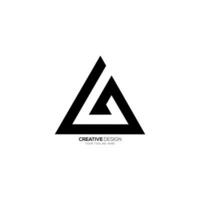 driehoek brief ag met negatief ruimte abstract monogram typografie logo vector