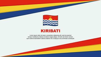 Kiribati vlag abstract achtergrond ontwerp sjabloon. Kiribati onafhankelijkheid dag banier tekenfilm vector illustratie. Kiribati ontwerp