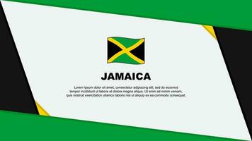 Jamaica vlag abstract achtergrond ontwerp sjabloon. Jamaica onafhankelijkheid dag banier tekenfilm vector illustratie. Jamaica onafhankelijkheid dag