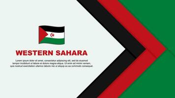 western Sahara vlag abstract achtergrond ontwerp sjabloon. western Sahara onafhankelijkheid dag banier tekenfilm vector illustratie. western Sahara tekenfilm