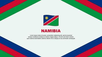 Namibië vlag abstract achtergrond ontwerp sjabloon. Namibië onafhankelijkheid dag banier tekenfilm vector illustratie. Namibië sjabloon