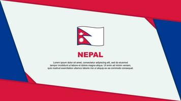 Nepal vlag abstract achtergrond ontwerp sjabloon. Nepal onafhankelijkheid dag banier tekenfilm vector illustratie. Nepal onafhankelijkheid dag