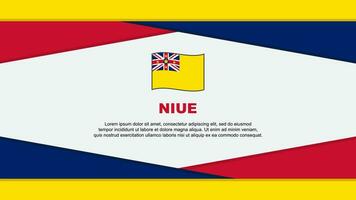 niue vlag abstract achtergrond ontwerp sjabloon. niue onafhankelijkheid dag banier tekenfilm vector illustratie. niue vector