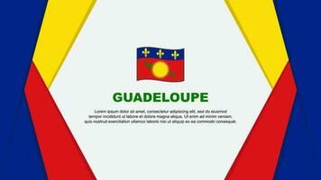 Guadeloupe vlag abstract achtergrond ontwerp sjabloon. Guadeloupe onafhankelijkheid dag banier tekenfilm vector illustratie. Guadeloupe achtergrond