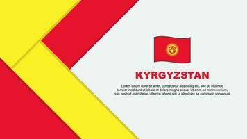 Kirgizië vlag abstract achtergrond ontwerp sjabloon. Kirgizië onafhankelijkheid dag banier tekenfilm vector illustratie. Kirgizië illustratie