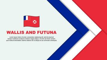 wallis en futuna vlag abstract achtergrond ontwerp sjabloon. wallis en futuna onafhankelijkheid dag banier tekenfilm vector illustratie. wallis en futuna tekenfilm