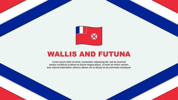 wallis en futuna vlag abstract achtergrond ontwerp sjabloon. wallis en futuna onafhankelijkheid dag banier tekenfilm vector illustratie. wallis en futuna sjabloon