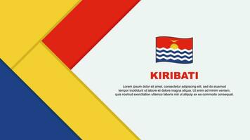 Kiribati vlag abstract achtergrond ontwerp sjabloon. Kiribati onafhankelijkheid dag banier tekenfilm vector illustratie. Kiribati illustratie
