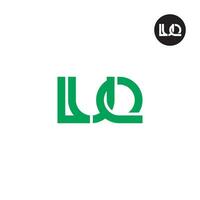 brief luq monogram logo ontwerp vector