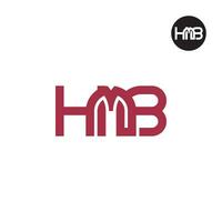 brief hmb monogram logo ontwerp vector