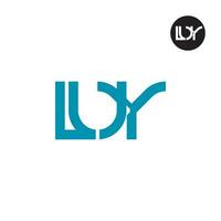 brief luy monogram logo ontwerp vector