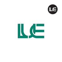 brief lue monogram logo ontwerp vector