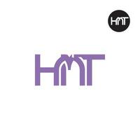 brief hmt monogram logo ontwerp vector