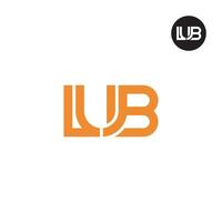 brief lub monogram logo ontwerp vector