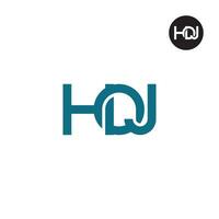 brief hoj monogram logo ontwerp vector