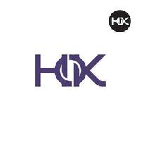 brief hok monogram logo ontwerp vector