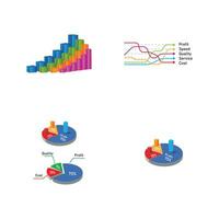 kwadrant concept diagram logo illustratie vector