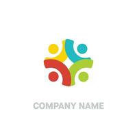 creatief gemeenschap logo concept, abstract jeugd fundament logo ontwerp idee vector