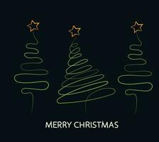 vrolijk Kerstmis pijnboom boom vector illustratie