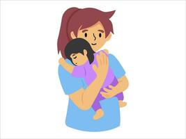 moeder Holding baby of avatar icoon illustratie vector