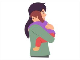 moeder Holding baby of avatar icoon illustratie vector