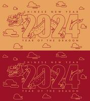 Chinese nieuw jaar, jaar van de draak, vector illustratie achtergrond