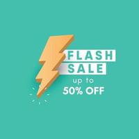 3D-illustraties, flash sale speciale aanbieding ontwerpsjabloon. vector