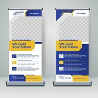 corporate rollup of x banner ontwerpsjabloon vector