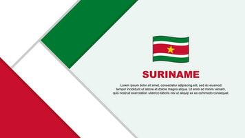 Suriname vlag abstract achtergrond ontwerp sjabloon. Suriname onafhankelijkheid dag banier tekenfilm vector illustratie. Suriname illustratie