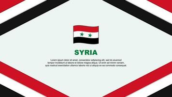 Syrië vlag abstract achtergrond ontwerp sjabloon. Syrië onafhankelijkheid dag banier tekenfilm vector illustratie. Syrië sjabloon